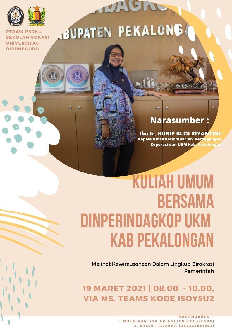 “KULIAH UMUM KEWIRAUSAHAAN” (Melihat Kewirausahaan Dalam Lingkup Birokrasi Pemerintah)